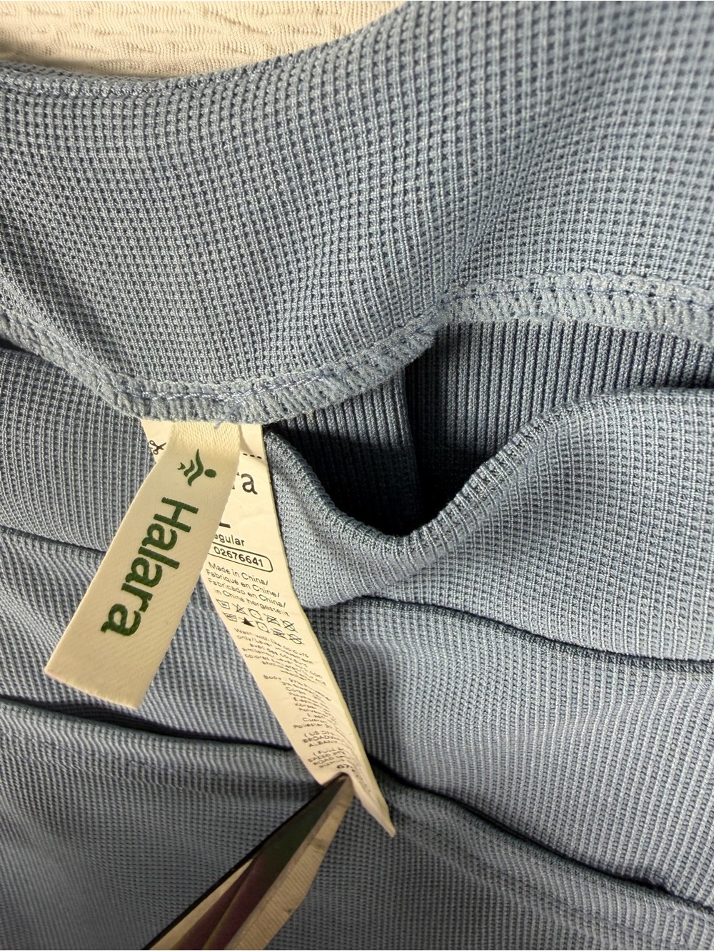 Halara Blue Textured Overall Jumpsuit Size L Large Regular - Picture 5 of 8